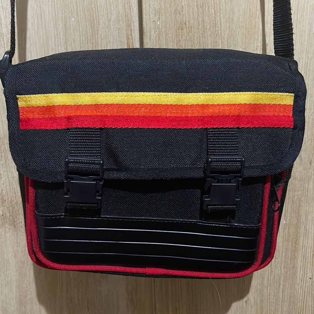 Padded Camera Bag with strap Rainbow Striped